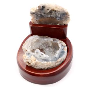 500★訳あり限定品★浄化✳︎破邪【ミニ水晶クラスター『晶洞』ハーフジオード】❤️ 500☆訳あり限定品☆浄化✳︎破邪【ミニ水晶クラスター『晶洞