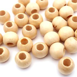 ウッドビーズ パーツ 12mm 太穴 50個入...の詳細画像4