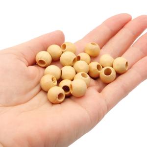 ウッドビーズ パーツ 12mm 太穴 50個入...の詳細画像5