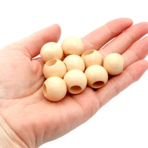 ウッドビーズ パーツ 20mm 太穴 50個入...の詳細画像5