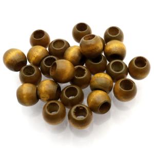 ウッドビーズ パーツ 8mm 太穴 50個入り...の詳細画像3