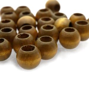 ウッドビーズ パーツ 8mm 太穴 50個入り...の詳細画像4