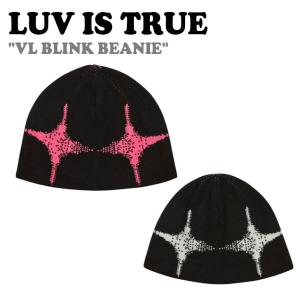 ラブイズトゥルー ニット帽 LUV IS TRUE メンズ レディース VL BLINK BEANIE VLブリンク ビーニー PINK BLACK 5001743690/89 ACC｜goldtail2020