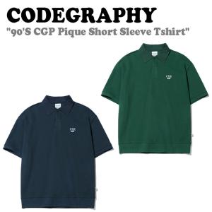 コードグラフィー ポロシャツ CODEGRAPHY 90'S CGP Pique Short Sleeve Tshirt ピケ ショート スリーブ Ｔシャツ 全2色 CBCU3TS025NY/GN ウェア｜goldtail2020