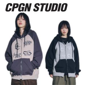 コンパーニョ パーカー CPGN STUDIO_COMPAGNO 正規販売店 Star and Sun Raglan Hood Zipup フード ジップアップ 全2色 C23FD55/Z12 ウェア｜goldtail2020