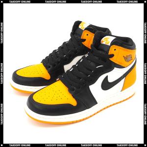 ナイキ スニーカー レディース エアジョーダン 1 レトロ ハイ OG GS "タクシー" NIKE AIR JORDAN 1 RETRO HIGH OG GS TAXI/BLACK-SAIL｜goldtakeoff7