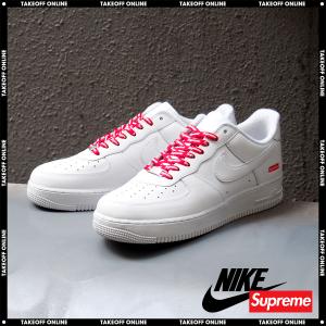 【期間限定クーポンあり】ナイキ エアフォース1 シュプリーム メンズ スニーカー ホワイト コラボモデル NIKE AIR FORCE 1 LOW / SUPREME WHITE/WHITE