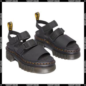 ドクターマーチン 厚底 サンダルレディース リッキー 3ストラップサンダル ナイロン ブラックDr.Martens RICKI 3-STRAP SANDAL NYLON BLACK｜goldtakeoff7