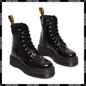 ドクターマーチン 厚底ブーツ レディース ジェイドンII 8ホールブーツ ブラック Dr.Martens JADON HDW II 8HOLE BOOTS BLACK BUTTERO｜goldtakeoff7