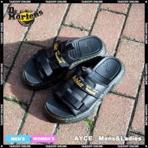 ドクターマーチン スライドサンダル メンズ レディース エイス ブラック Dr.Martens AYCE SLIDE SANDAL BLACK｜goldtakeoff7