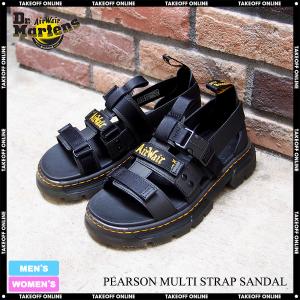 ドクターマーチン サンダル メンズ レディース ピアソン マルチストラップサンダル ブラック Dr.Martens PEARSON MULTI STRAP SANDAL BLACK｜goldtakeoff7