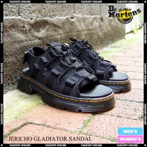 ドクターマーチン サンダル メンズ レディース ジェリコ グラディエーターサンダル ブラック Dr.Martens JERICHO GLADIATOR SANDAL BLACK｜goldtakeoff7