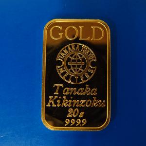 純金２０ｇインゴット　田中貴金属製　流通品