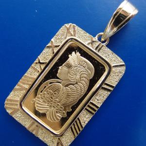 純金20gペンダントトップ CREDIT SUISSE20g デラックス枠C 自由の