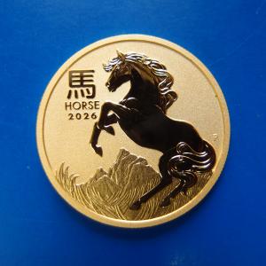 【2026年】干支金貨１オンス　午年　新品未使用　オーストラリア　パースミント