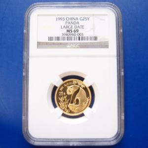 中国 パンダ金貨1／4オンス 2015年 MS69 : Gold Tohki