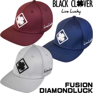 【郵便発送可】 BLACK CLOVER ブラッククローバー　FUSION DIAMOND LUCK  キャップ　（USAモデル/ストレートキャップ/フラットキャップ）｜golf-atlas