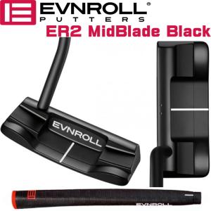 EVNROLL イーブンロール　ER2B ミッドブレード ブラック パター（ER2B MID BLADE BLACK PUTTER） 日本仕様モデル｜golf-atlas