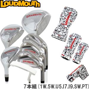 LOUDMOUTH ラウドマウス LM-LS0004 ゴルフクラブセット 7本組(1W,5W,U5,I7,I9,SW,PT)　278 Mutts Red Collars 犬 ドッグ ※キャディバッグ無し｜golf-atlas