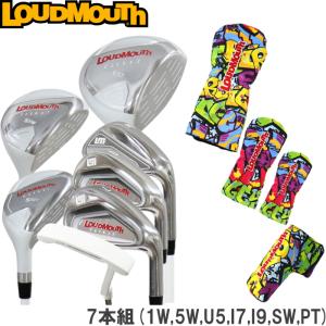 LOUDMOUTH ラウドマウス LM-LS0004 ゴルフクラブセット 7本組(1W,5W,U5,I7,I9,SW,PT)　317 Tags Neon タグスネオン　※キャディバッグ無し｜golf-atlas