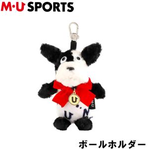 M・U SPORTS　MUスポーツ 703Q1906 モノグラム総柄ロゴ UMO（アーモ）ボールホルダー（ボールケース/2個収納可）フレンチブルドッグ｜golf-atlas