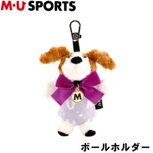 M・U SPORTS　MUスポーツ 703Q1908 モノグラム総柄ロゴ MELU（メルー）ボールホルダー（ボールケース/2個収納可）キャバリア｜golf-atlas