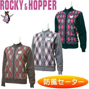 ロッキー＆ホッパー　RH-4343WL　レディース フルZIP防風セーター　アーガイル柄　