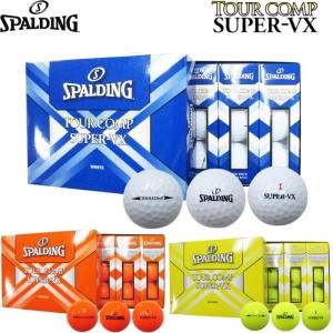 スポルディング ツアーコンプ スーパーVX ゴルフボール 1ダース 　（SPALDING TOUR COMP SUPER VX 高反発 2ピースボール カラーボール）｜golf-atlas