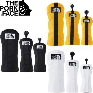 新品未使用/THE PORK FACEゴルフキャディバッグ+ヘッドカバーセット THE PORK FACE(ザ・ポークフェイス) ゴルフ キャディバッグ : チェリー