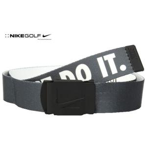 [送料無料]NIKE GOLF(ナイキゴルフ)　ウェブベルト　JUST DO IT Web BELT　ダークグレー　カットレングスタイプ　USモデル