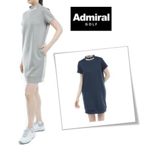 Admiral GOLF ADLA305 アドミラルゴルフ レディース バックロゴ モックネックワンピース｜golf-club-daiju