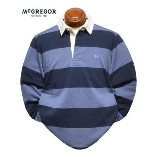 マックレガー 長袖ラガーシャツ L/XL メンズ 111615101 ラガーシャツ 長袖ポロシャツ ...