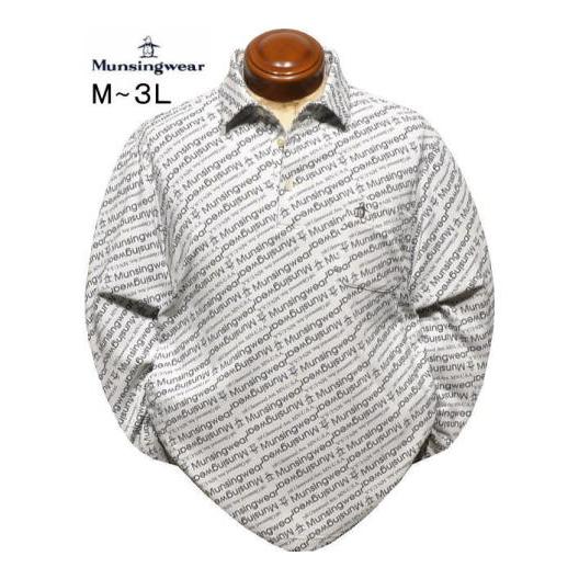 マンシング 長袖ポロシャツ 3L メンズ MG5FLS27M 日本製 ヒートナビ 蓄熱保温 吸汗 ス...