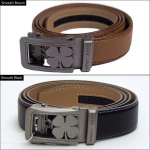 Clover ゴルフ ブラッククローバー Clover 本革ベルト Black メンズ Clover アレザーベルト 男性用 本皮 18fw Belt ゴルフウェ 本皮 紳士用 Mens wrncloverbelt サードウェイブ ゴルフ スポーツ 上質新到着 の