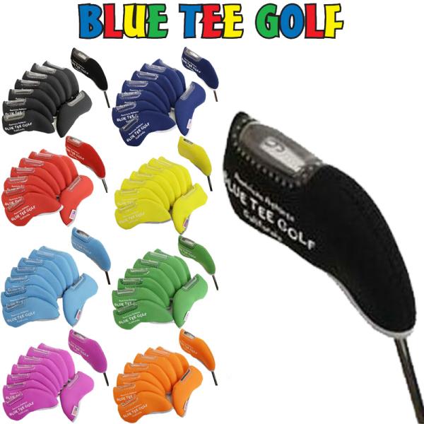 ブルーティーゴルフ ヘッドカバー アイアン用 カバー 8個セット Blue Tee Golf Cal...