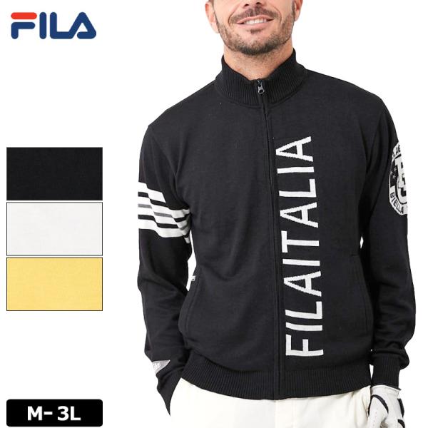 フィラゴルフ メンズ フルジップ 長袖 セーター 781700 FILA Golf 1WF2 ハイネ...