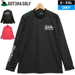 メール便発送 ガッチャゴルフ メンズ 吸汗速乾 モックネック 長袖シャツ 221GG1103 GOTCHA GOLF 2SS2 ゴルフウェア トップス インナー ハイネック MAR2｜golf-thirdwave