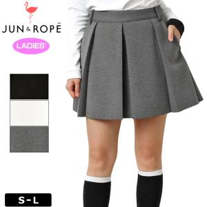 アウトレット JUN＆ROPE タック フレア スカート インナー付き