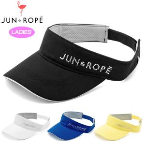 JUN＆ROPE レディース バイザー ERU13000 サンバイザー ラインストーンロゴ 3SS2 ゴルフウェア 帽子 サンバイザー ジュン アンド ロペ ジュンロペ JUN1