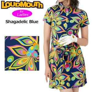 ラウドマウス 2023 レディース 半袖 ワンピース シャガデリックブルー