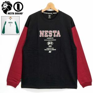 アウトレット ネスタブランド ドロップショルダー 長袖 Tシャツ アーム切替え 223NB1100 NESTA BRAND  2WF2 ロンT 長袖 長そで トップス ファッション｜golf-thirdwave