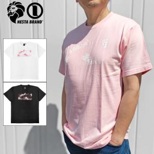 ネスタブランド コットン100％ 半袖 Tシャツ 232NB1052 サクラ ブルーミング NESTA BRAND メール便発送 3SS2 半そで トップス ファッション APR1｜golf-thirdwave