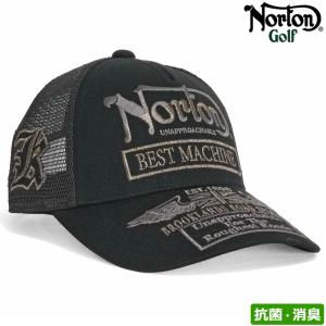 クーポン有 ノートンゴルフ 2024 メンズ 消臭 抗菌 メッシュキャップ サイドワッペン 241NN8700 メッシュ Norton GOLF 24SS 帽子 CAP カジュアル DEC2の商品画像