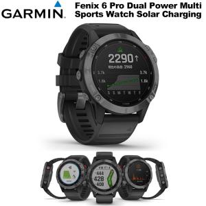 GARMIN Fenix 6 プロ デュアルパワー マルチスポーツ対応 ソーラー充電式 GPS ウォッチ ガーミン スマートウォッチ 距離計 フェニックス6｜golf-thirdwave