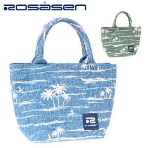 ロサーセン ミニトートバッグ 046-89202 アロハ×ボーダー柄 9SS1 Rosasen ゴルフ用バッグ ラウンドポーチ ラウンドバッグ カートバッグ｜golf-thirdwave