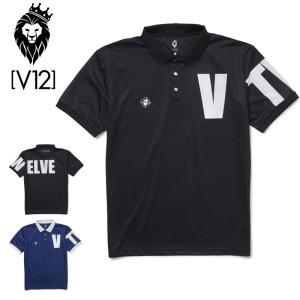 V12 ゴルフ メンズ 半袖 ポロシャツ ARM LOGO V122110-CT17 ヴィ・トゥエルヴ 21SS 春夏秋 ゴルフウェア トップス V12 LOGO ロゴ