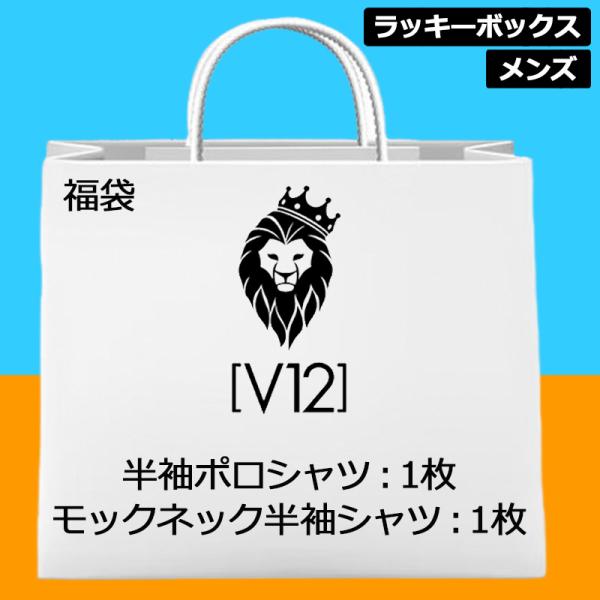 【超お買い得の2枚セット】V12 ゴルフ メンズ 福袋 半袖シャツ 2枚セット ポロシャツ×1枚、モ...