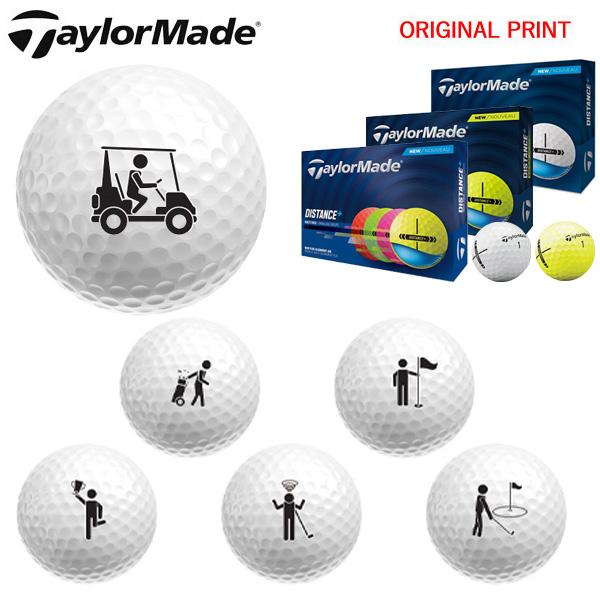 【オリジナルマークプリントボール(納期2-3営業日)】テーラーメイド DISTANCE+ ディスタン...