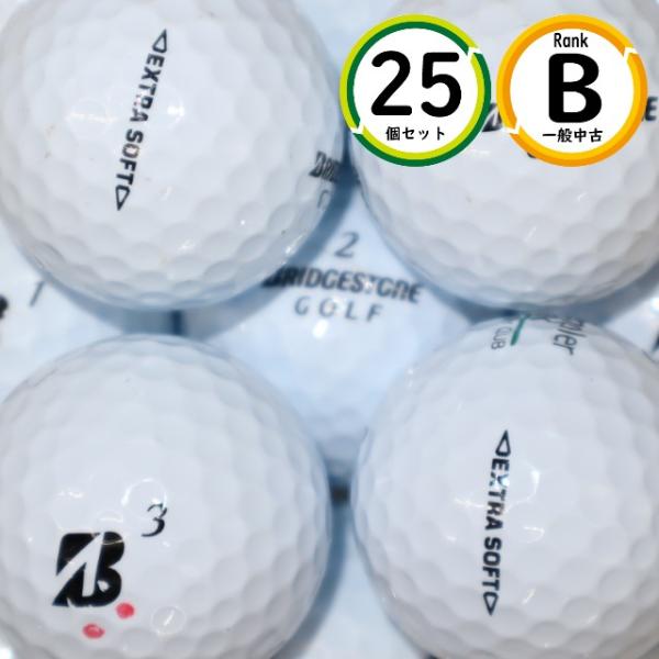 25個 ブリヂストン エクストラソフト混合 Bランク 中古 extra soft ロストボール 送料...