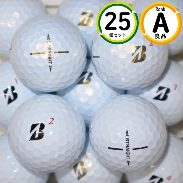 Aランク 25個 2023年モデル ブリヂストンゴルフ スーパーストレート 良品 ホワイト ロストボ...